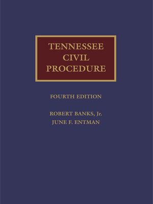 cover image of Tennessee Civil Procedure